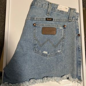 Light Denim Wrangler Retro Shorts